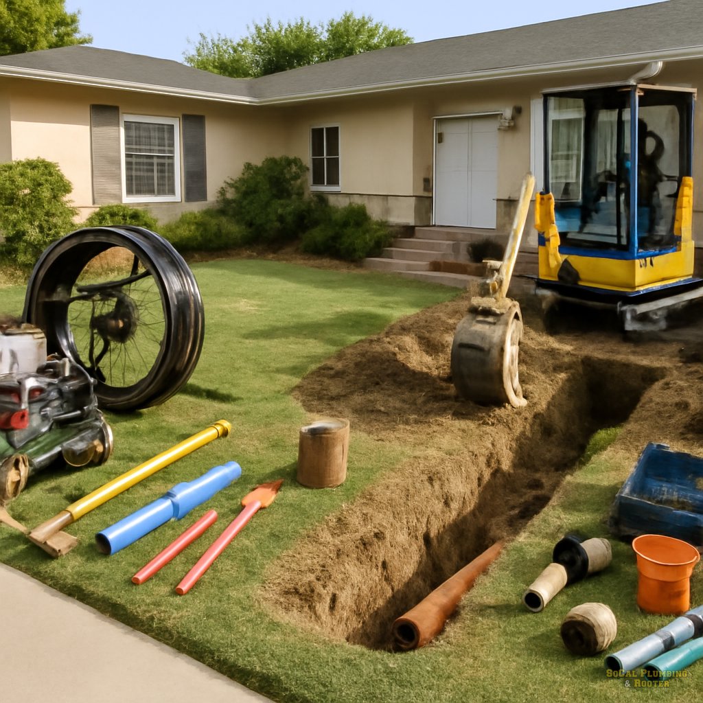 Professional trenchless sewer replacement vs traditional dig — brea homeowner comparison in Brea